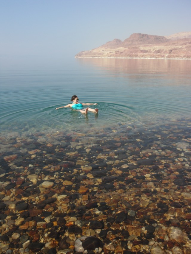 Unlike when I went in hellish-hot July, the Dead Sea in October is absolutely lovely. 
